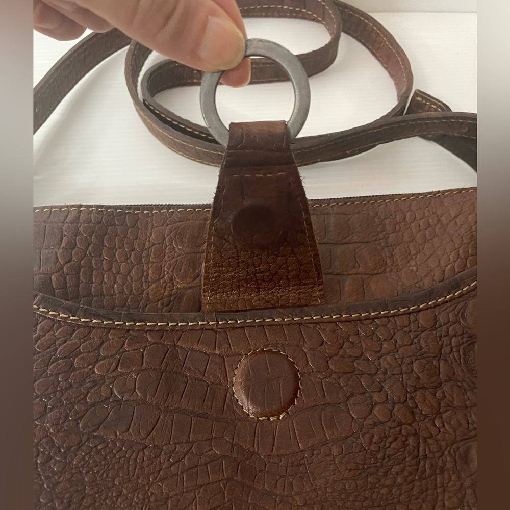 Jack Georges HORNBACK CROCO SERENA CROSSBODY BAG Brown - Picture 5 of 13